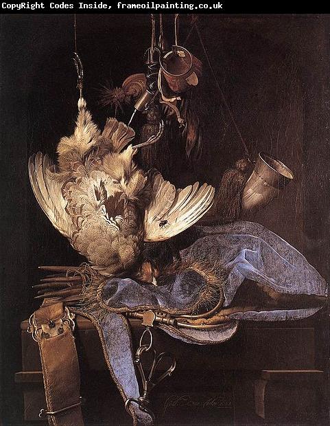 Aelst, Willem van Still Life with Hunting Equipment and Dead Birds